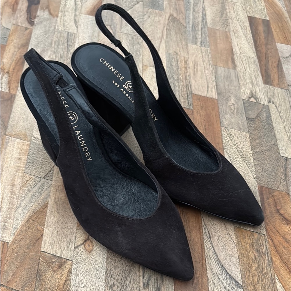 Chinese Laundry Women's Elegant Black Suede Heels